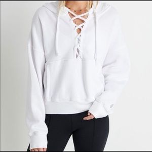 Free people white hoodie